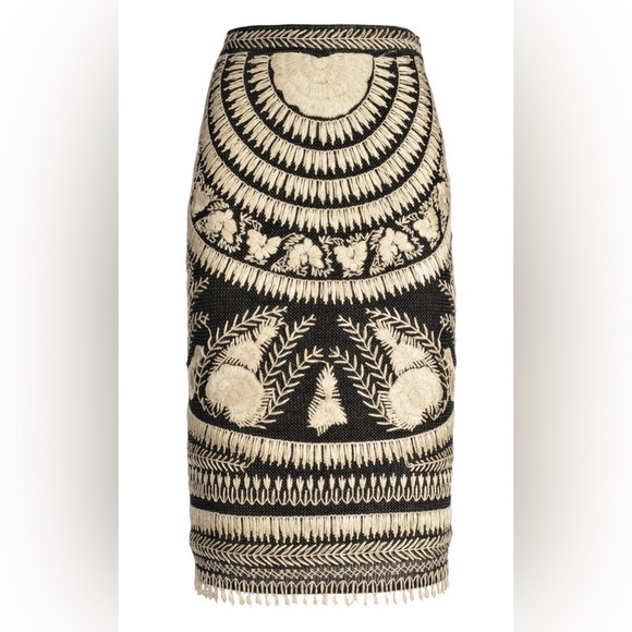 Ralph Lauren Collection Purple Label Embroidered Raffia Silk Dress Pencil Skirt - Picture 8 of 14